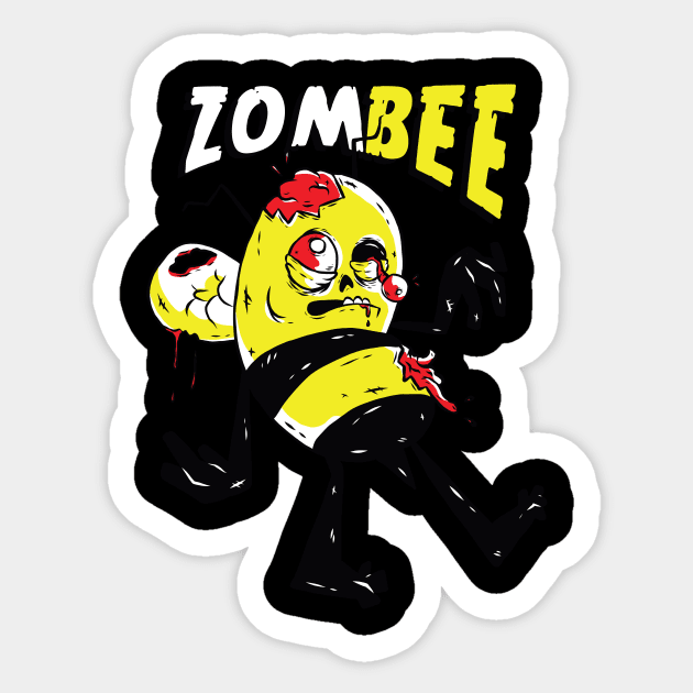 zombie Sticker by rueckemashirt